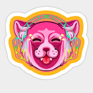 Neon panda Sticker